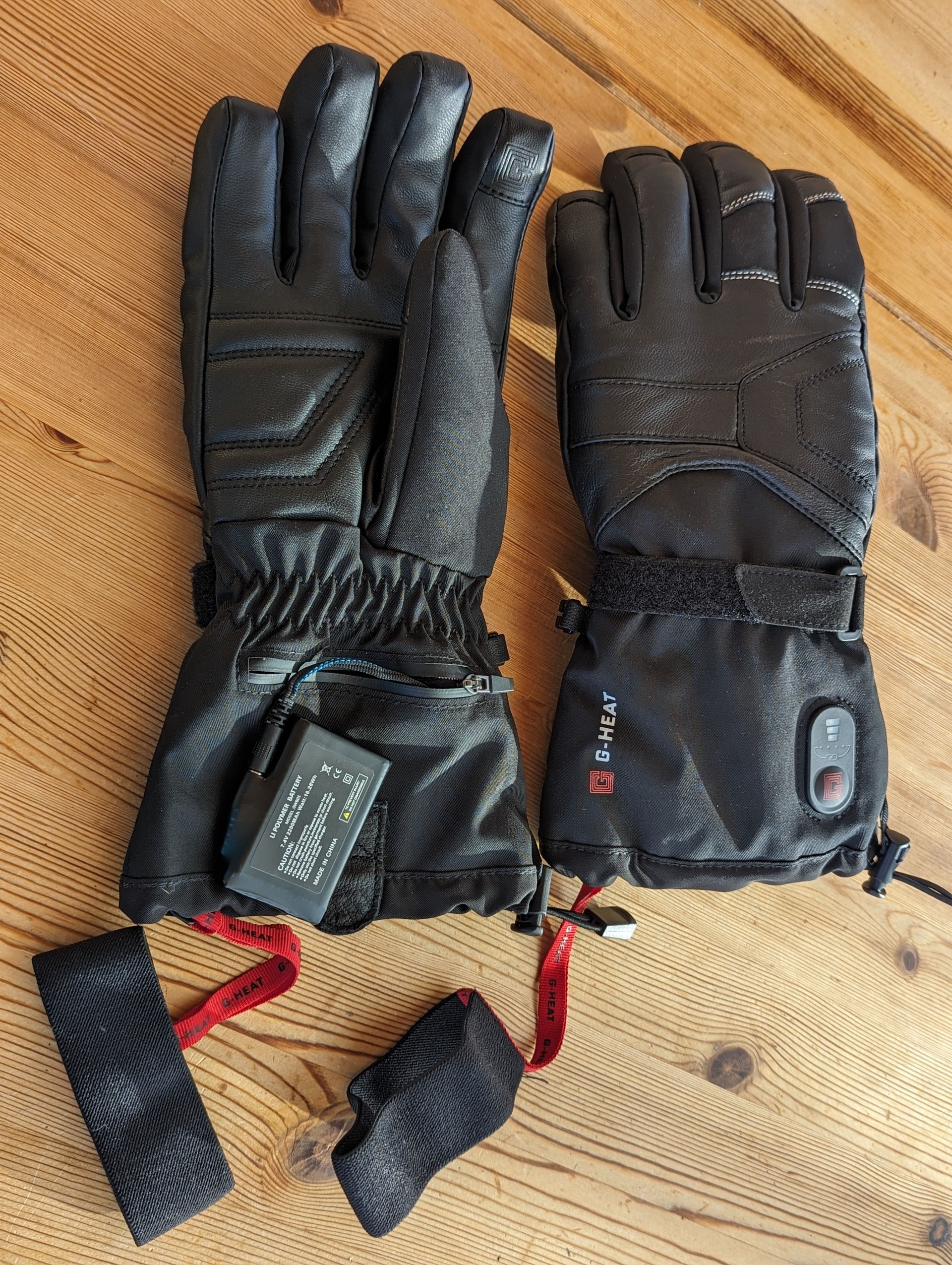 Gants de ski chauffants en cuir EVO-3 + Batterie - G-HEAT