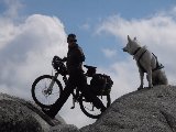 Tour du  Mont  Lozère à VTT  avec un chien