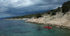 Ile de Cres en kayak de mer gonflable