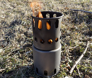 Titanium Backpacking Wood Burning Stove Small STV-12