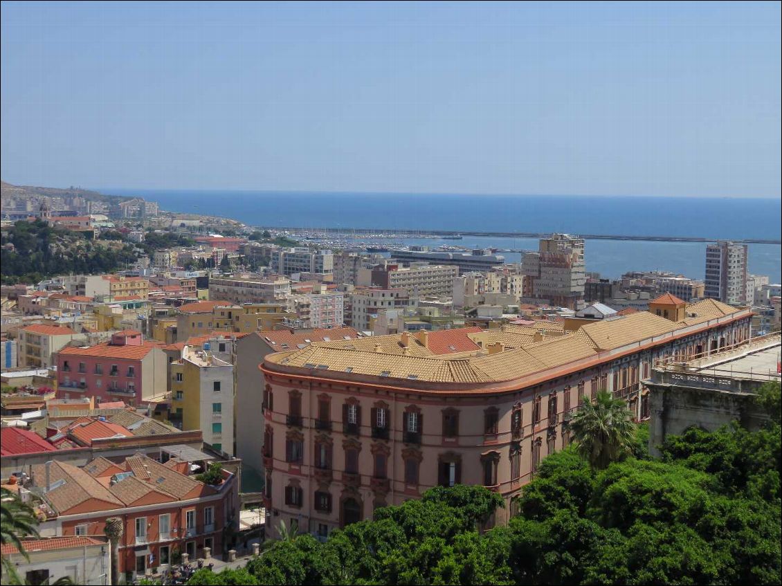 Cagliari vue du Castello, le Centro historico