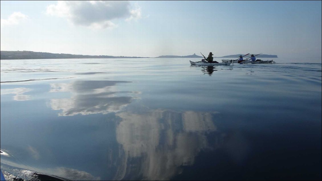 Début de nav avec mer d'huile