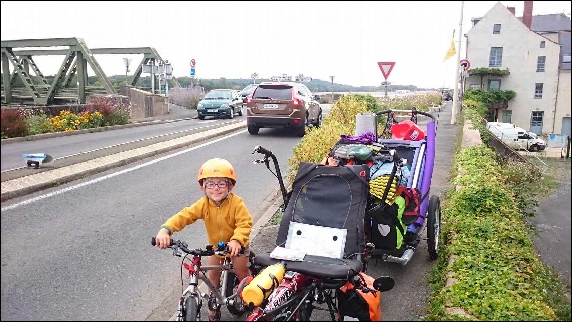 À 20km d'Angers. 485km pour Ines, 1360km pour le tandem.