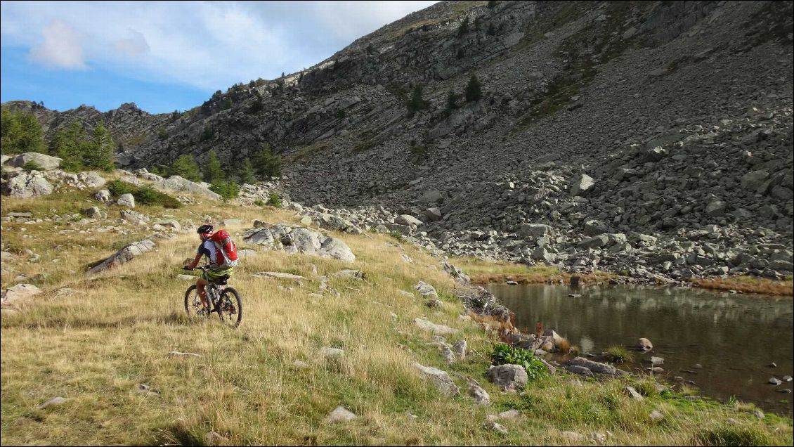 Descente vers la foux d'Allos