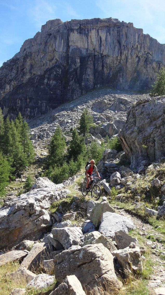 Descente sous le col des Thuiles, très bien dans l'ensemble