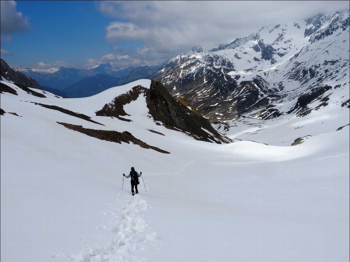 Descente vers les Contamines