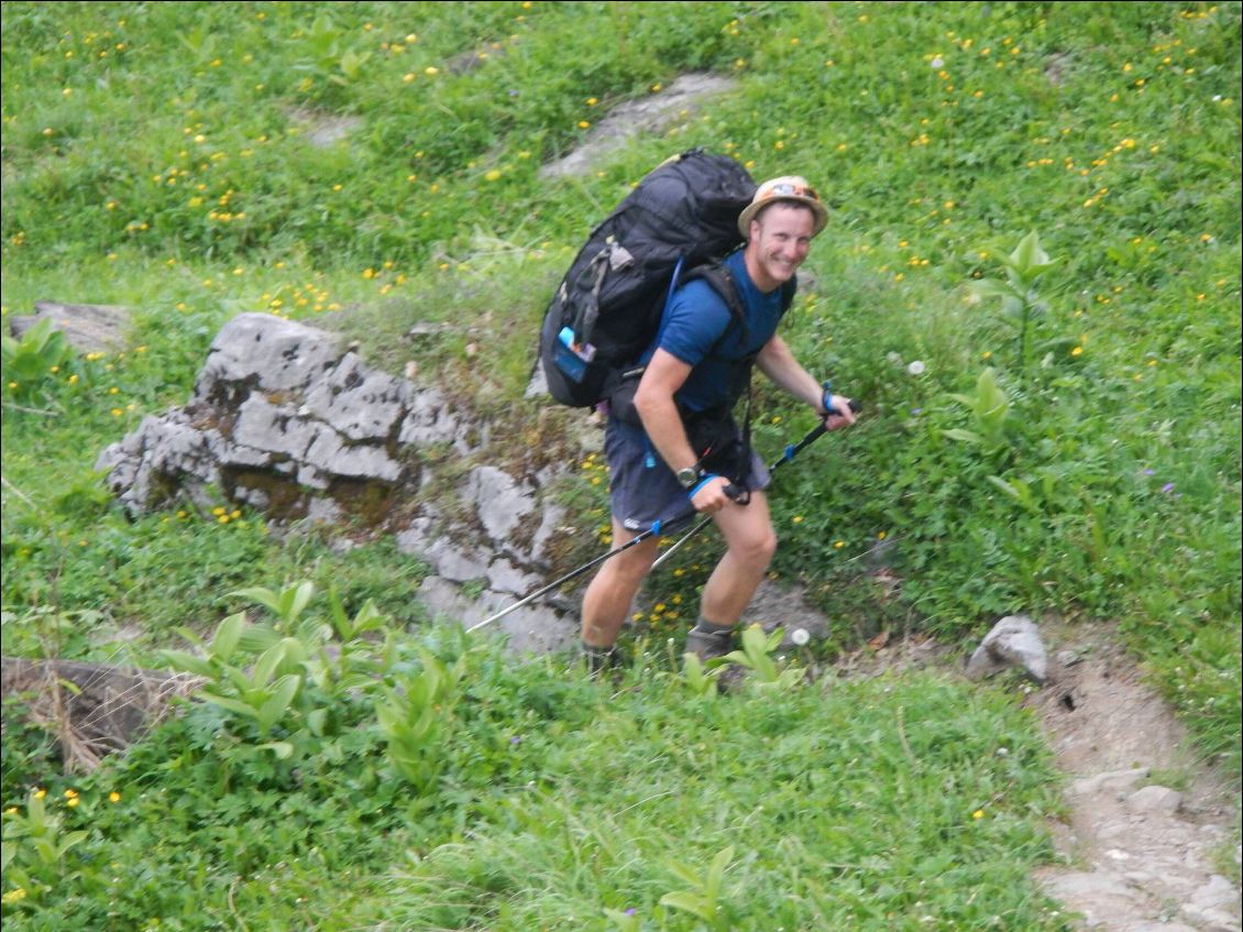 Ascension vertigineuse et glissante mais avec le sourire comme toujours.