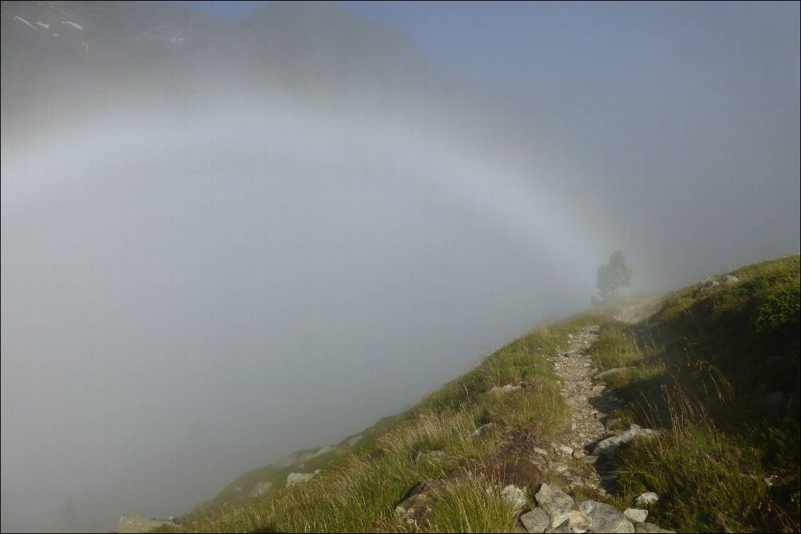 Un halo à la limite du brouillard