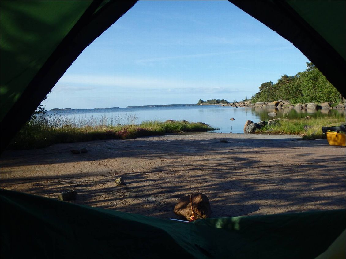 La vue au réveil dans notre bivouac n°1