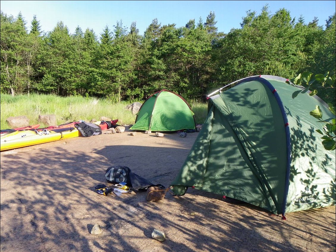 petit matin sur notre bivouac