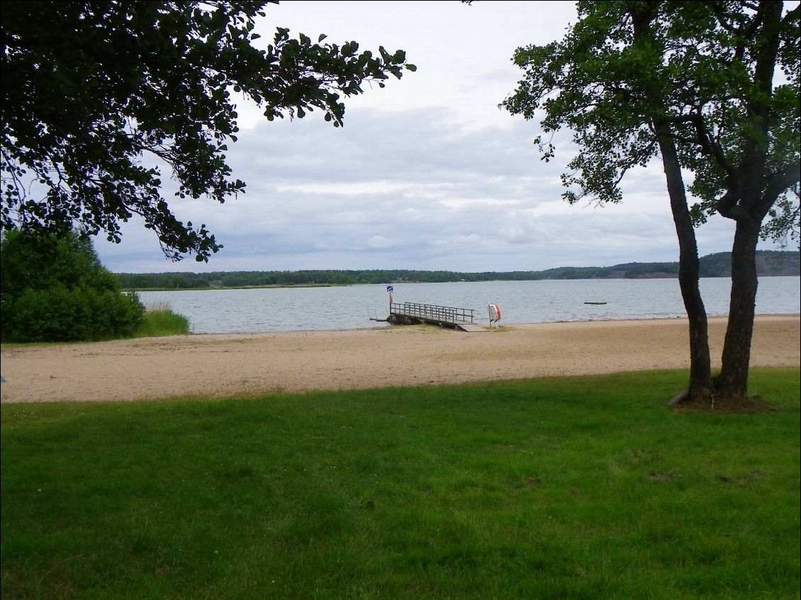 Plage au camping de Mariehamm