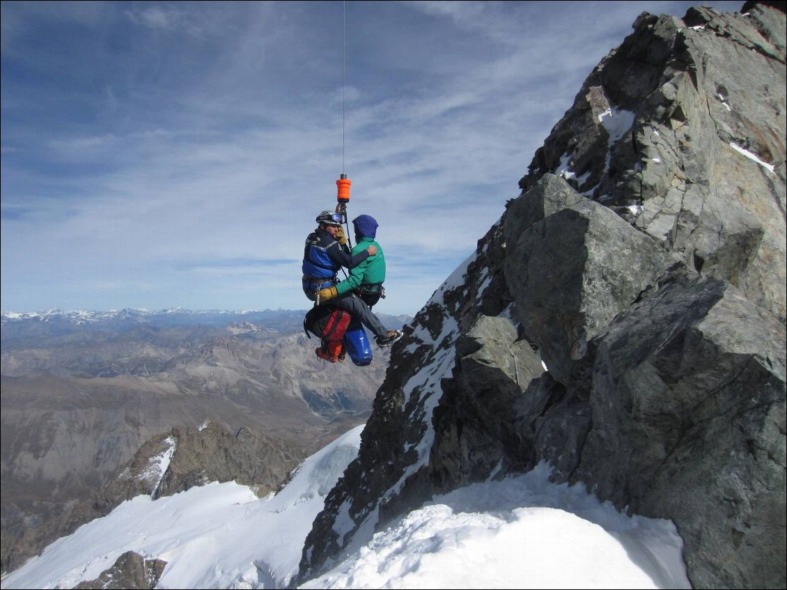 Secours sur l'arête