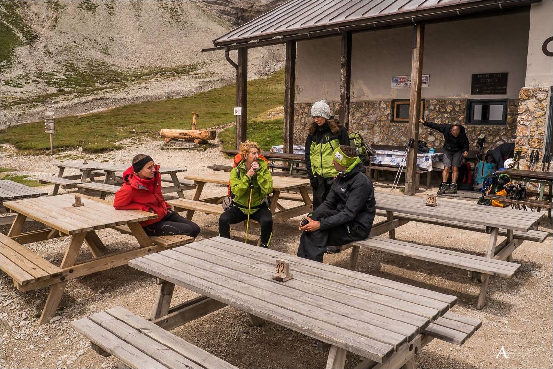 Refuge de puez, entre français