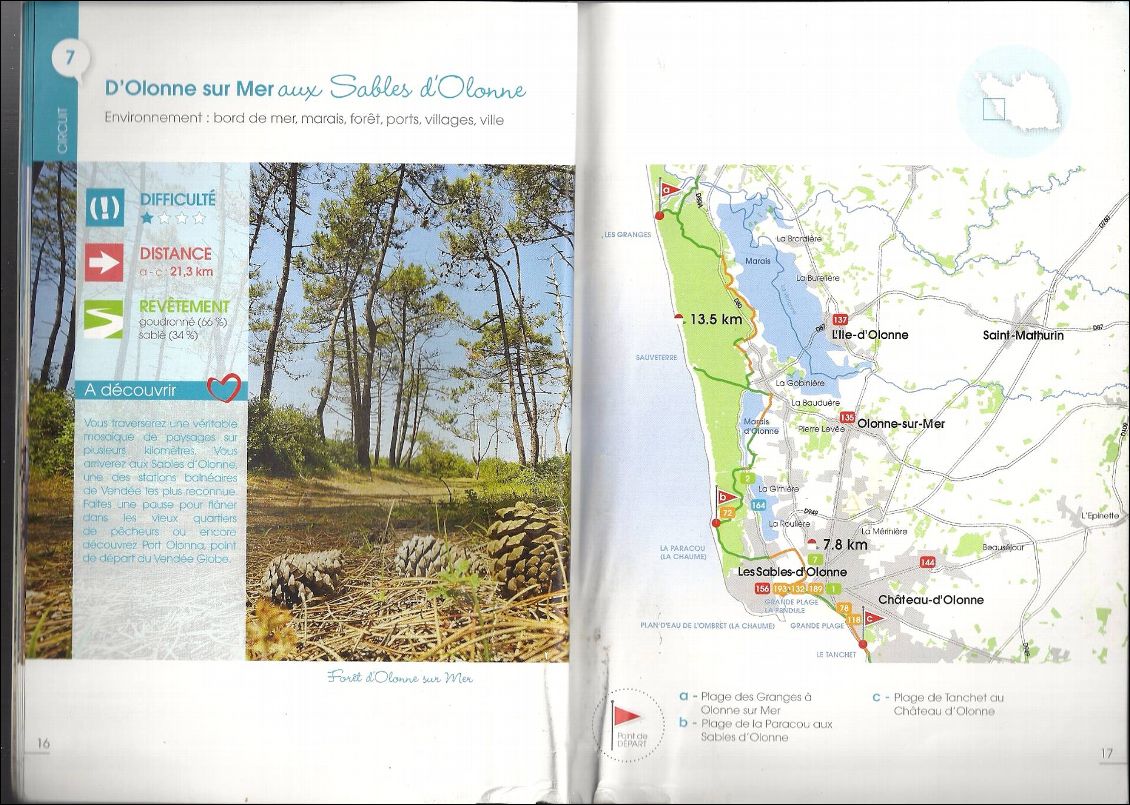 Brochure avec les pistes cyclables plus détaillées