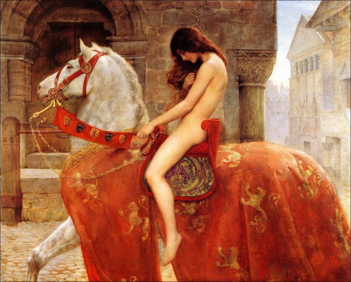 La légende de Lady Godiva (Le nom de la péniche située à Brissarthe).