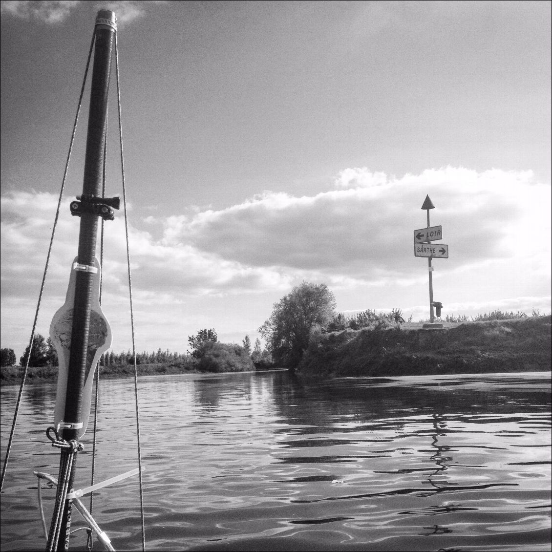 Carrefour entre le Loir et la Sarthe. Un endroit au milieu des champs très paisible. Je suis dans une zone classée Natura 2000.