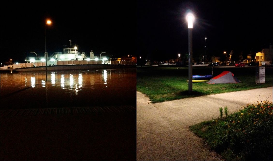 Le bac et le bivouac.