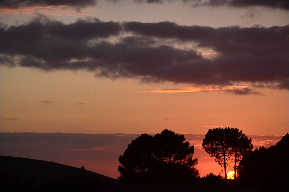 Somptueux coucher de soleil pour bien finir la journée