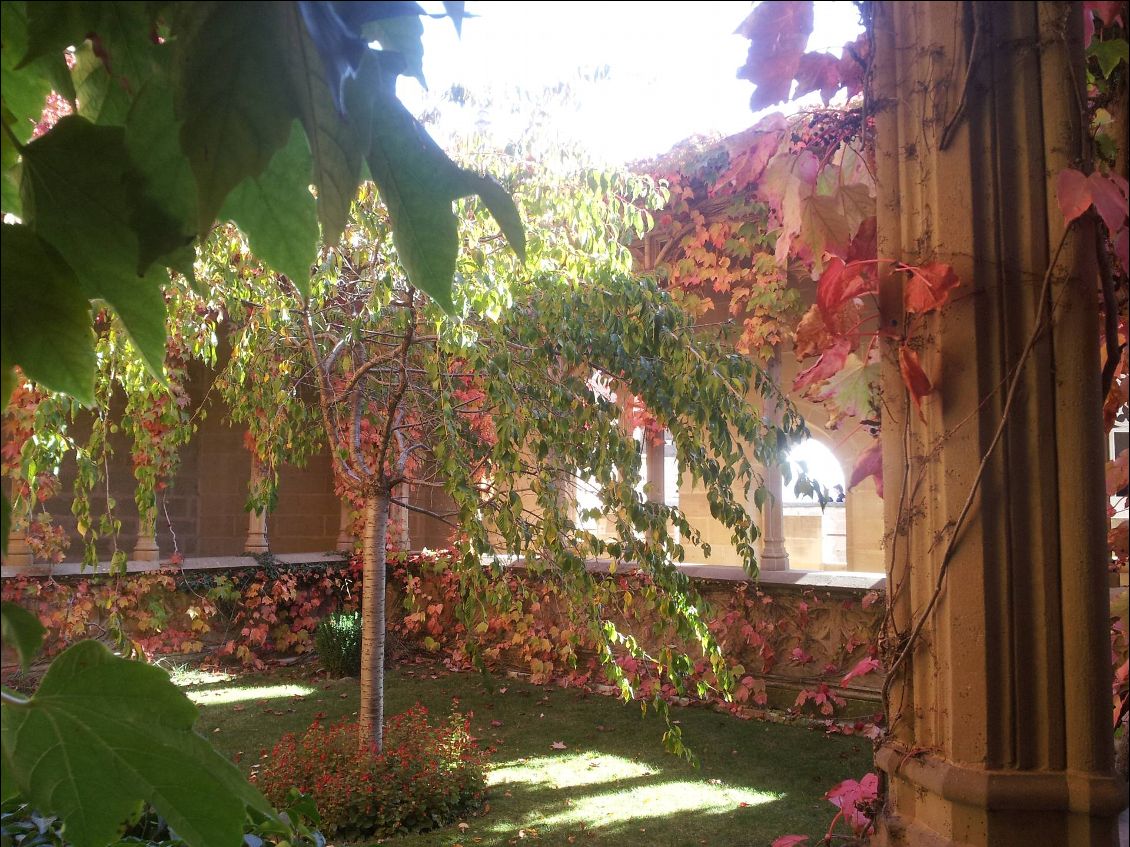 Le jardin de la reine. Pour qu'elle s'y promène sans être vue, il a été construit au 1er étage, sur une grande salle voûtée qui le soutient.