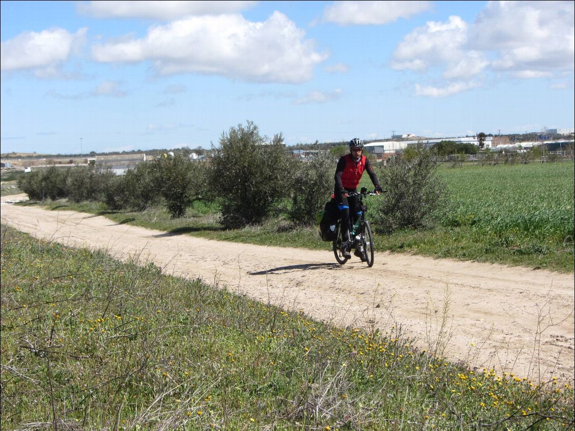 Portion de piste à la sortie de Torrijos