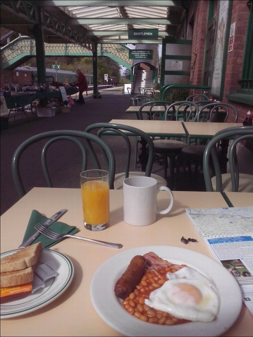 La gare musée d'Okehampton pour le ptit dej.