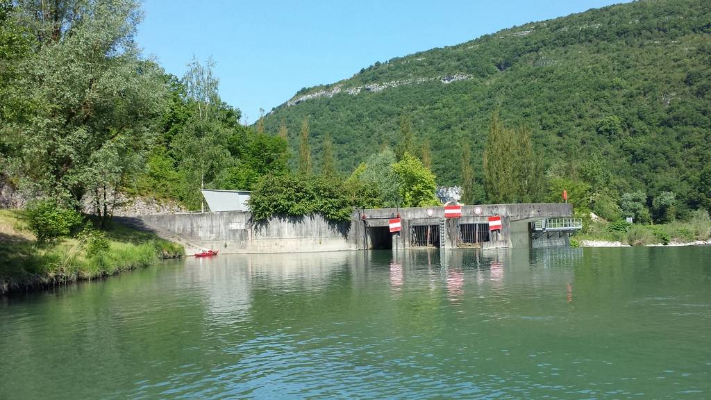 Barrage du Seuil de Yenne. Rampe de sortie
