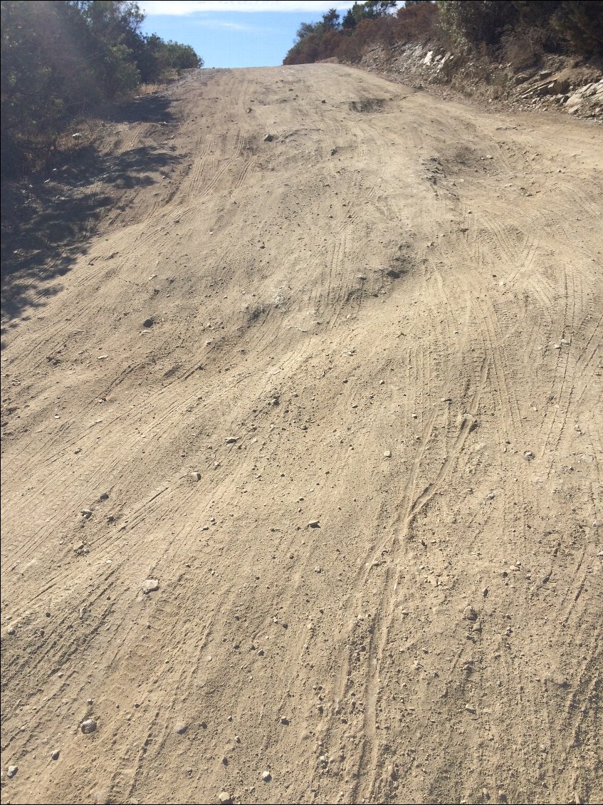 Et enfin une fin d étape de 3kms sur piste sablonneuse et passage de gue .aujourdhui 85 kms et 472 depuis le golf d Aranchi.