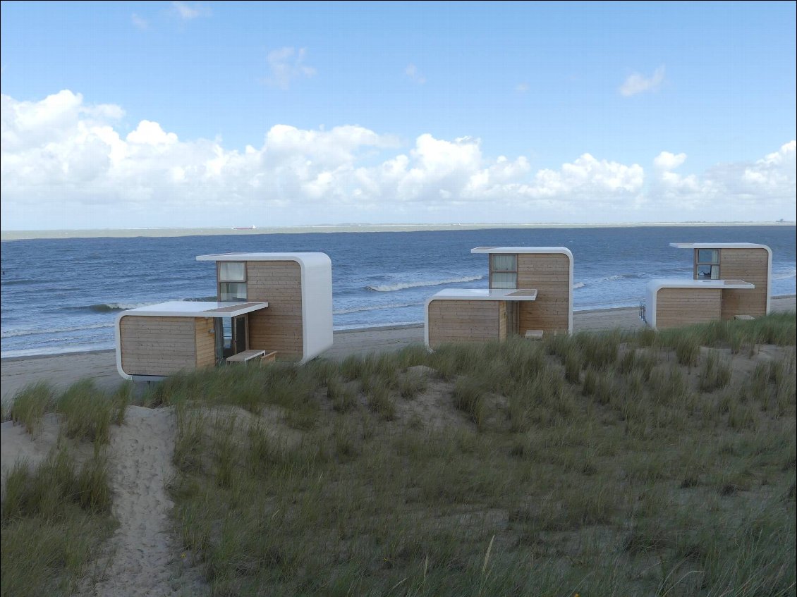 la version moderne et classe du bungalow au bord de la mer. Ca donne envie d'arrêter de pédaler