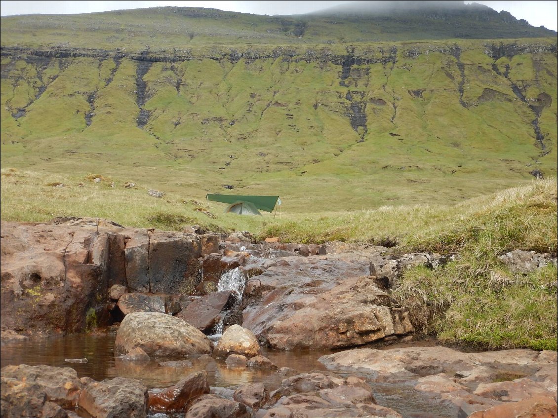 bivouac au dessus du lac Frammi a vatni (nord de Vestmanna)