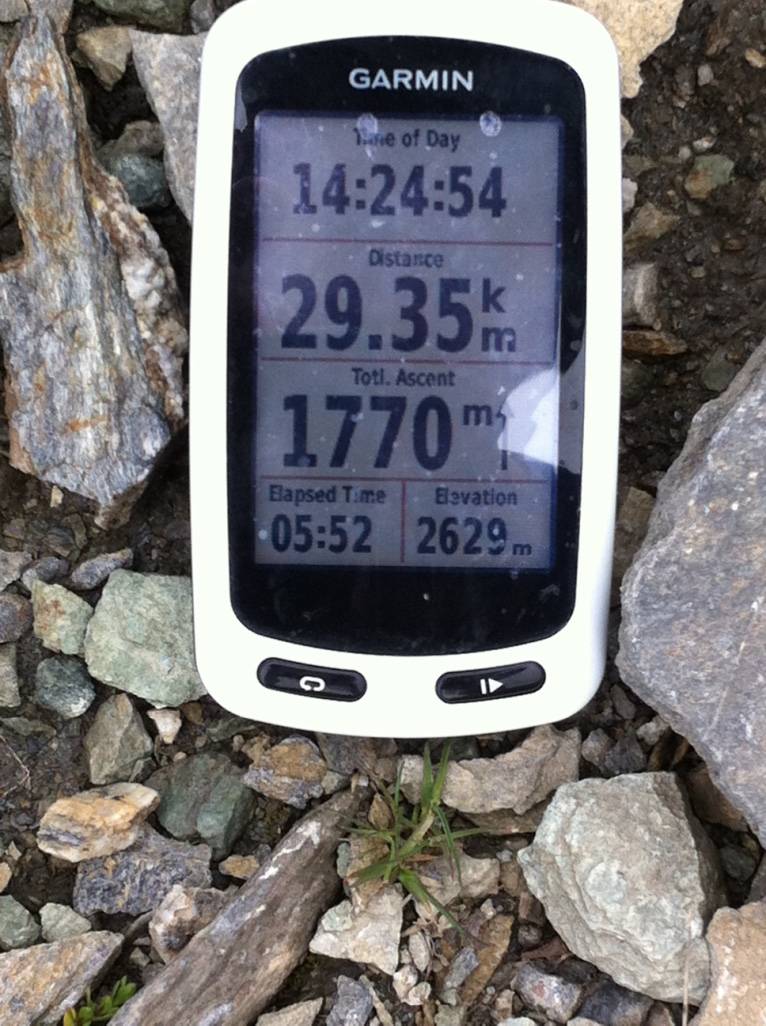 cadran de mon GPS à la fenetre de Durand (altitude erronée de 170 m)