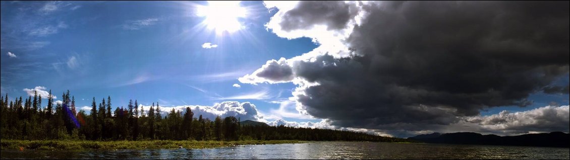 Dans le grand Nord c'est toujours au choix : Soleil ou pluie.