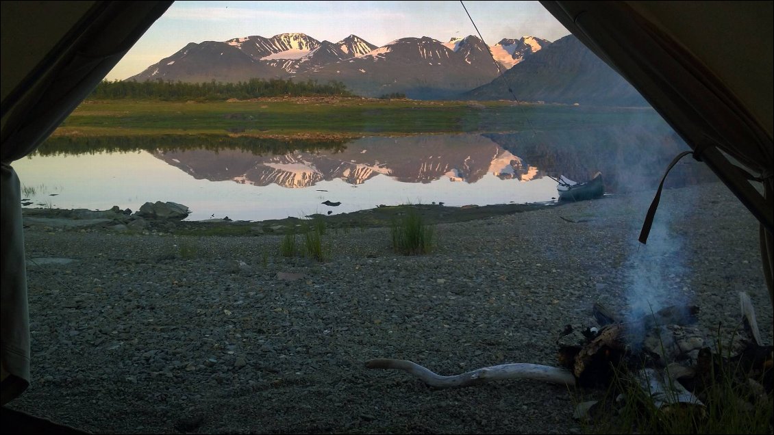 Bivouac 12. Fin d'une journée solaire.