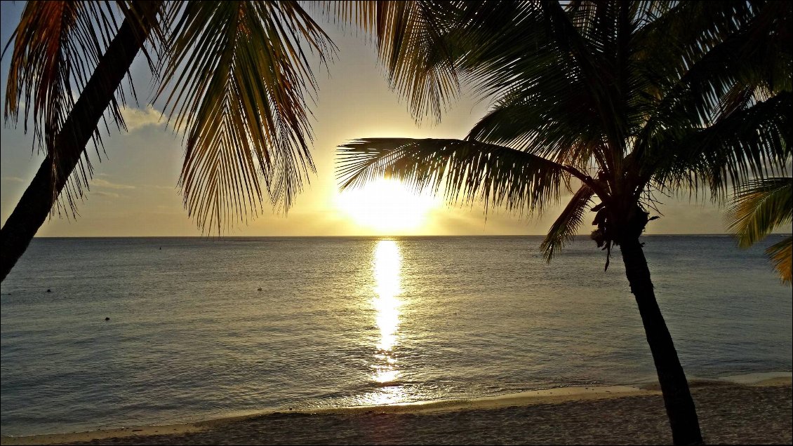 Un coucher de soleil sur l'océan Indien...