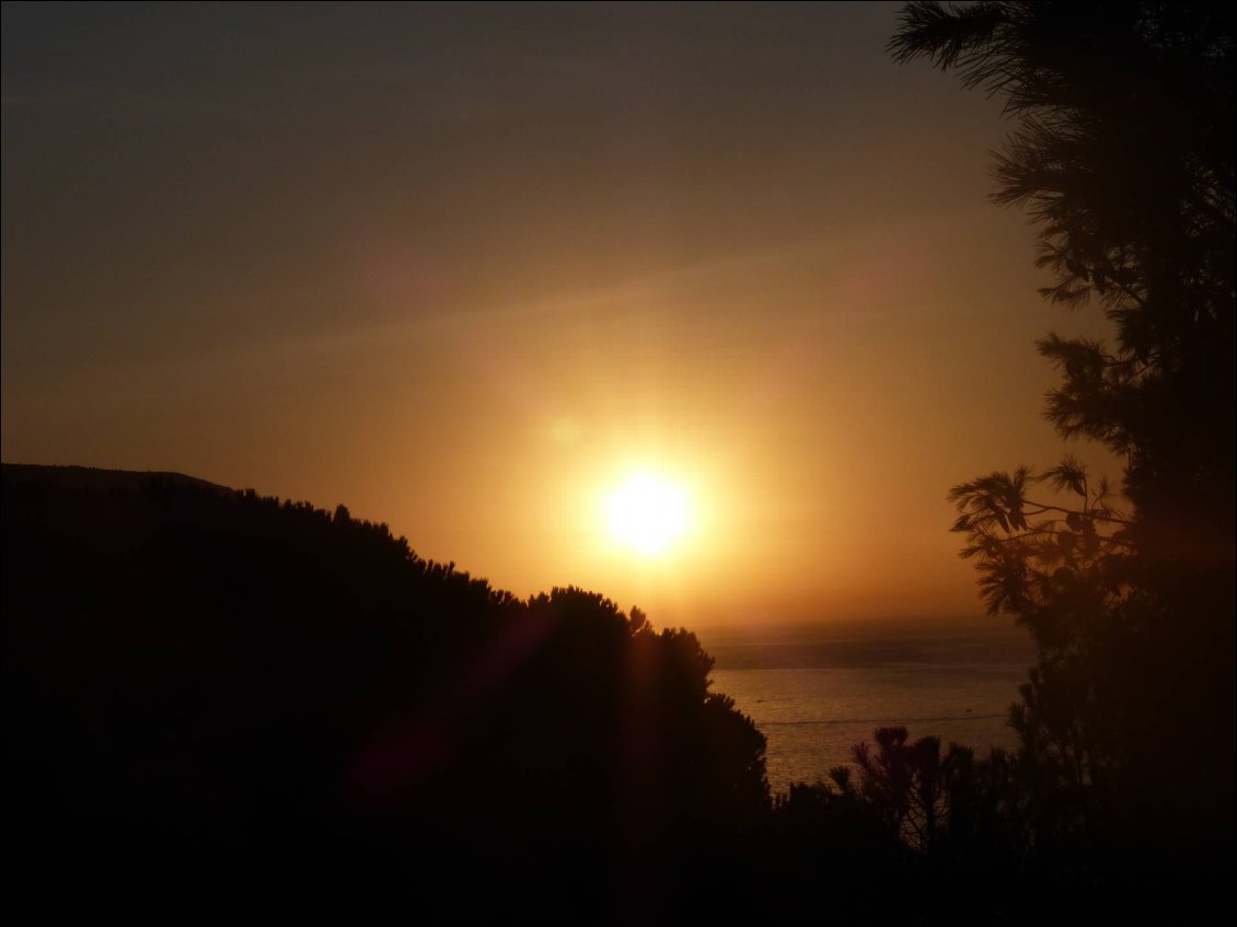 Lever de soleil au camping de Sesimbra