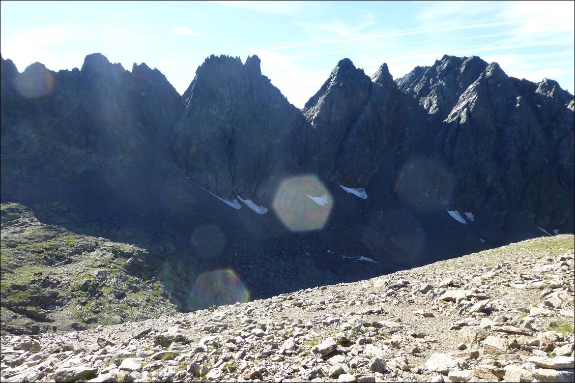 Du pas de la Lauze, direction le mont Ténibre à droite