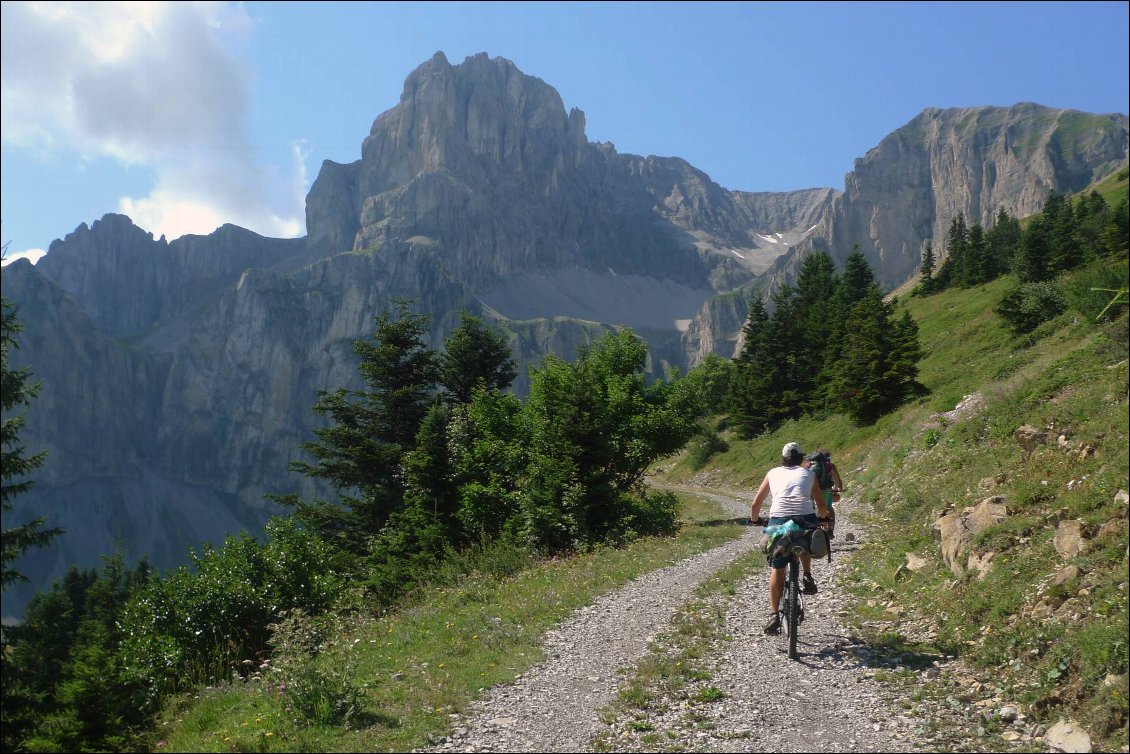 ... puis la vue sur la face nord de l'Obiou se dégage avant d'arriver à la cabane.