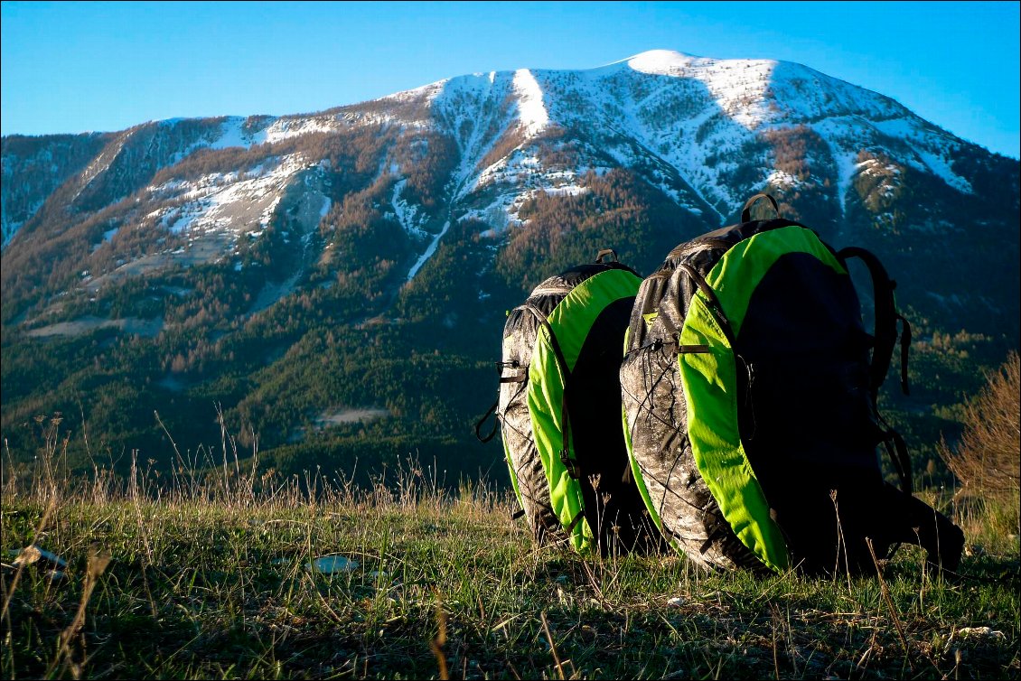 Les sacs perdent vite leur écrin de givre dès les premiers rayons.