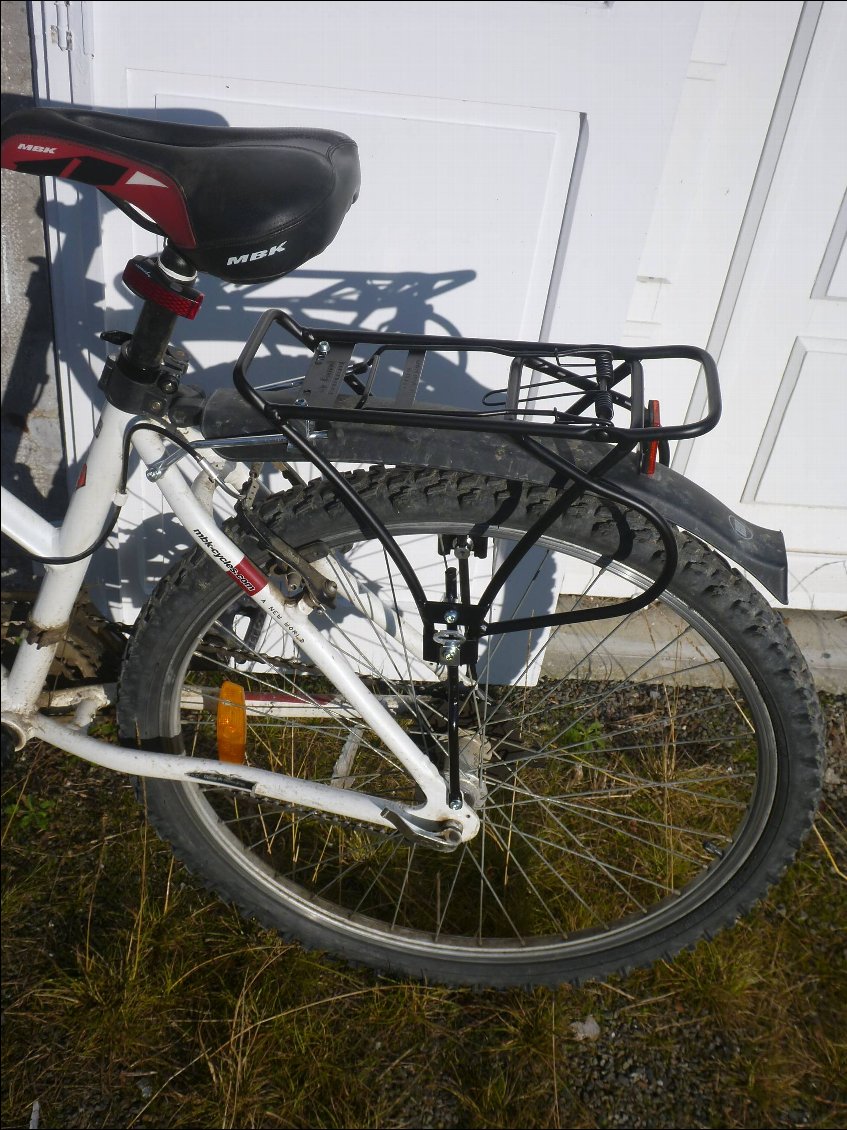 Porte-bagages arrière pour vélo 24 à 29 pouces avec frein à disque