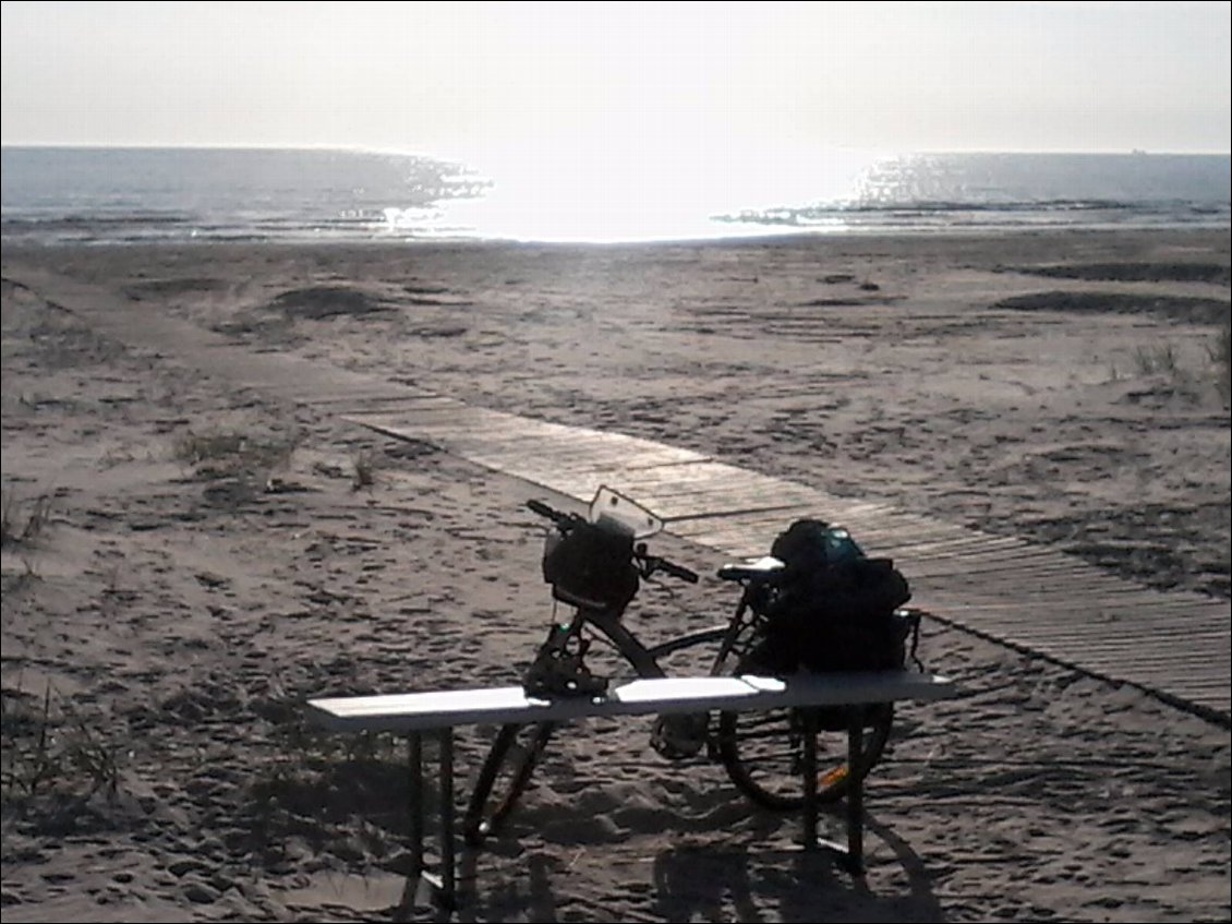 Sur la plage de Liepaja.