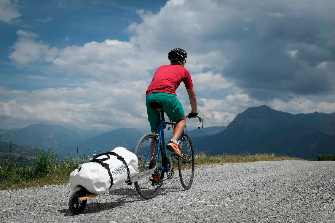 Même sur piste carrossable, la remorque est très agréable.