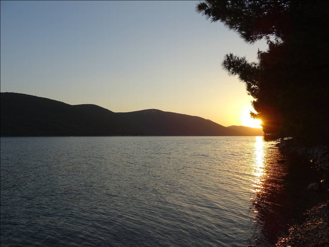 Deuxième coucher de soleil sur notre bivouac