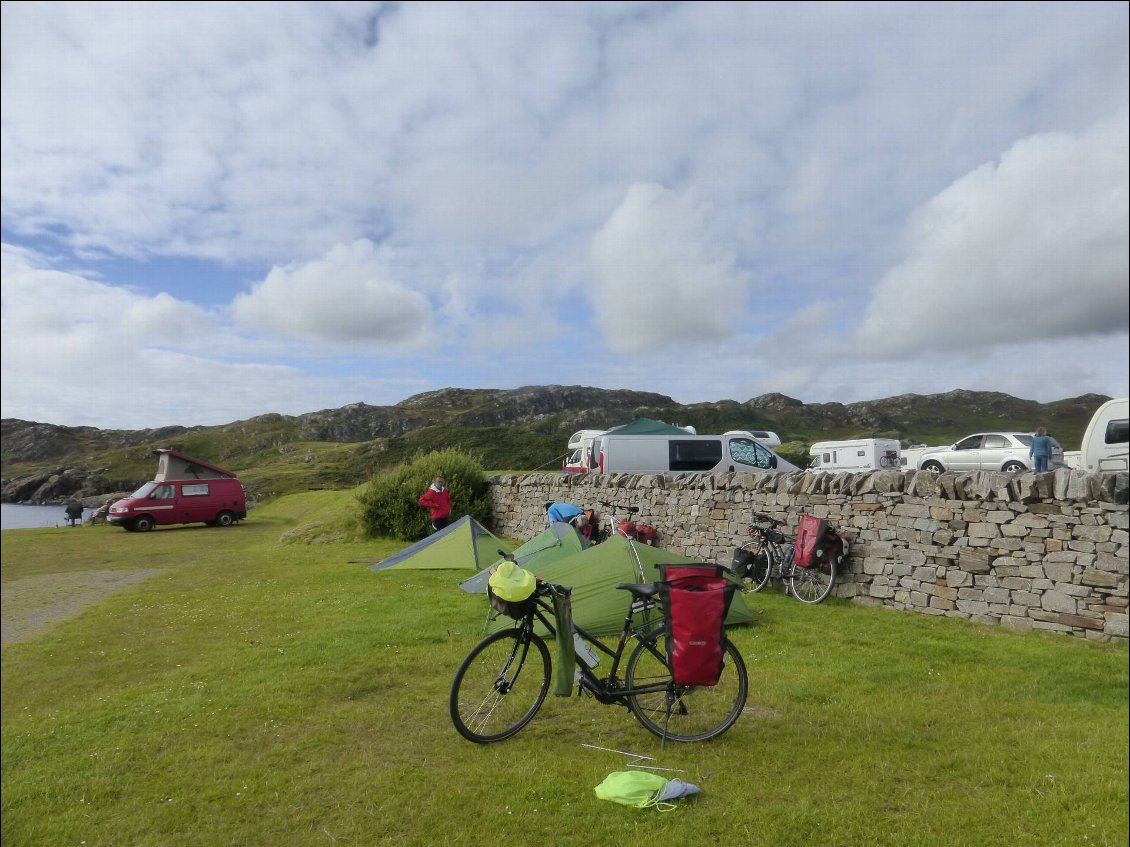 Camping en bord d'océan à Scourie