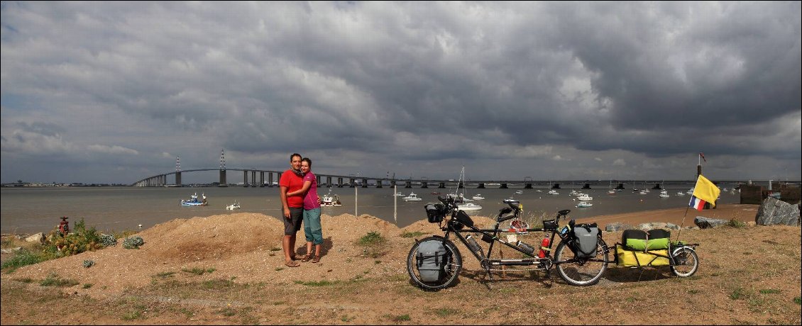 Dernière photo avant la traversée du pont de Saint-Nazaire.