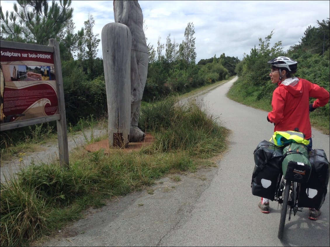 Sur la piste cyclable vers Saint Philibert