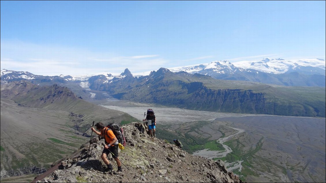 Trek hors sentier dans la région de Skaftafell.
Photo : Johanna