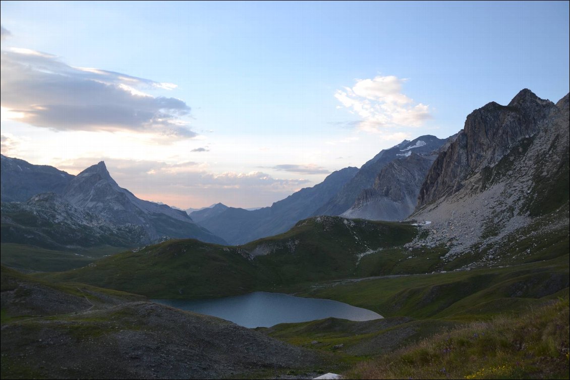 coucher de soleil sur le lac de Grattaleu