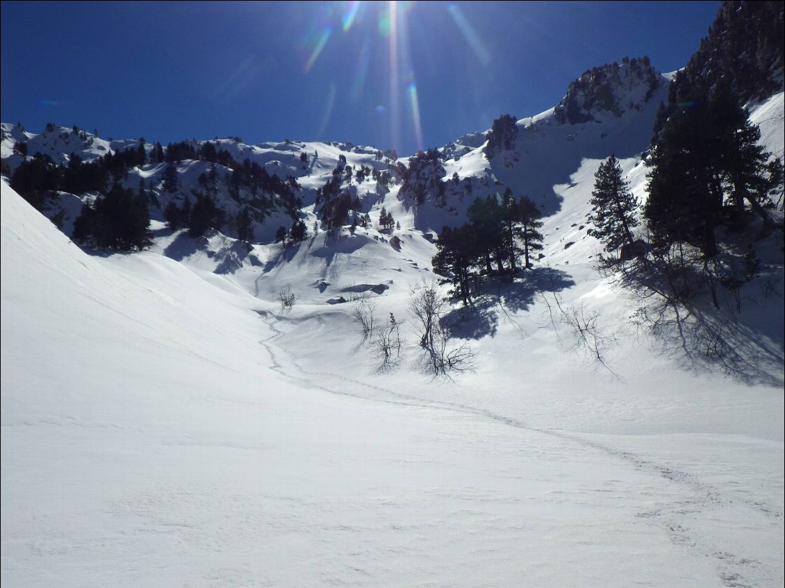 Notre trace de descente dans la Coume de Balbonne