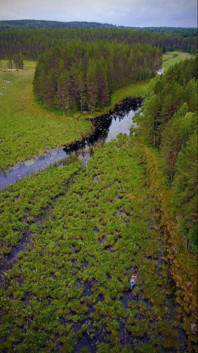 il nous aura fallu plus d'une heure pour rejoindre la rivière.