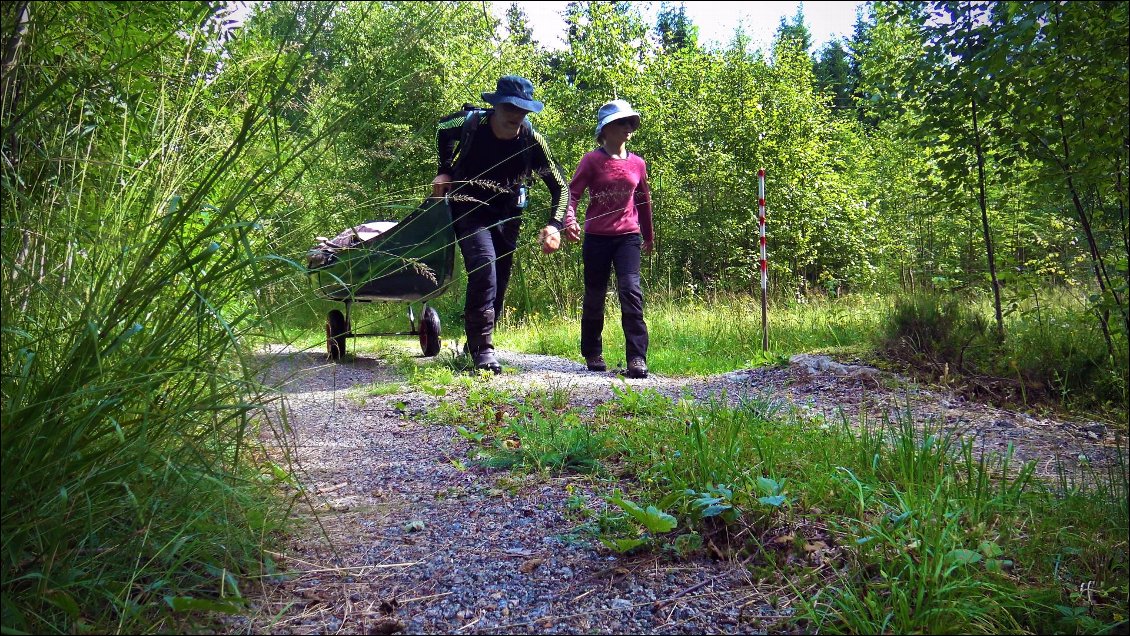 Les chemins en pleine nature sont certes moins plats qu'une route goudronnée,