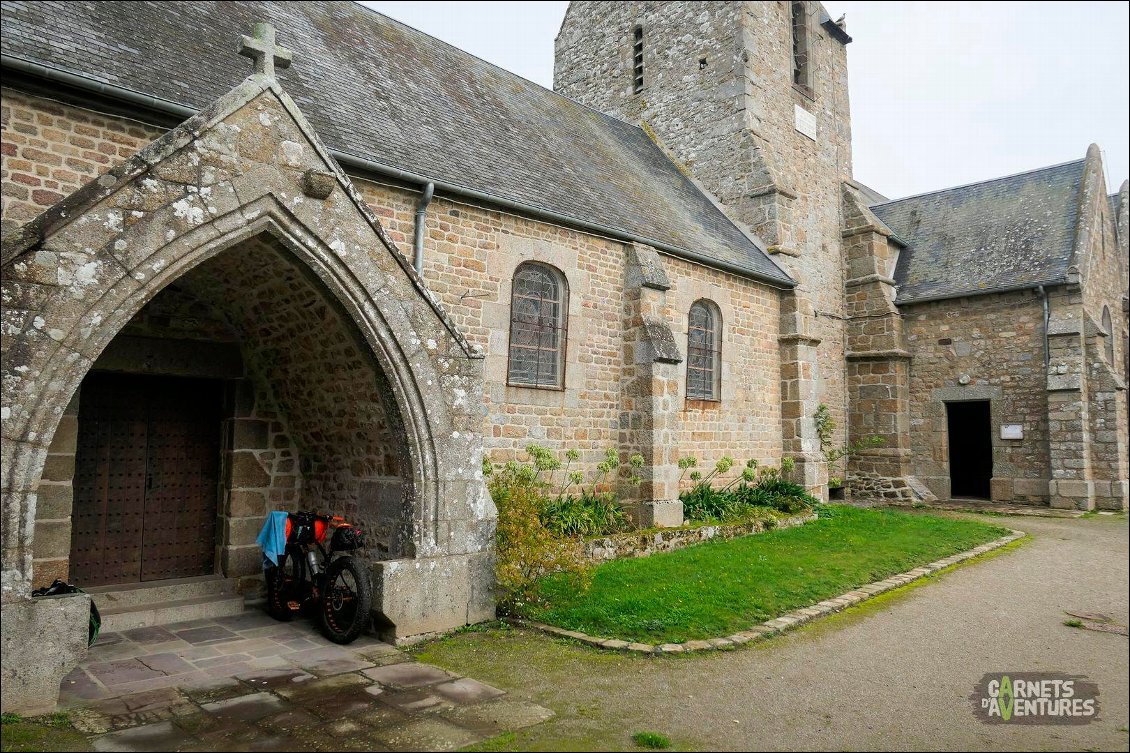 Carolles.
Technique d'attente au sec.